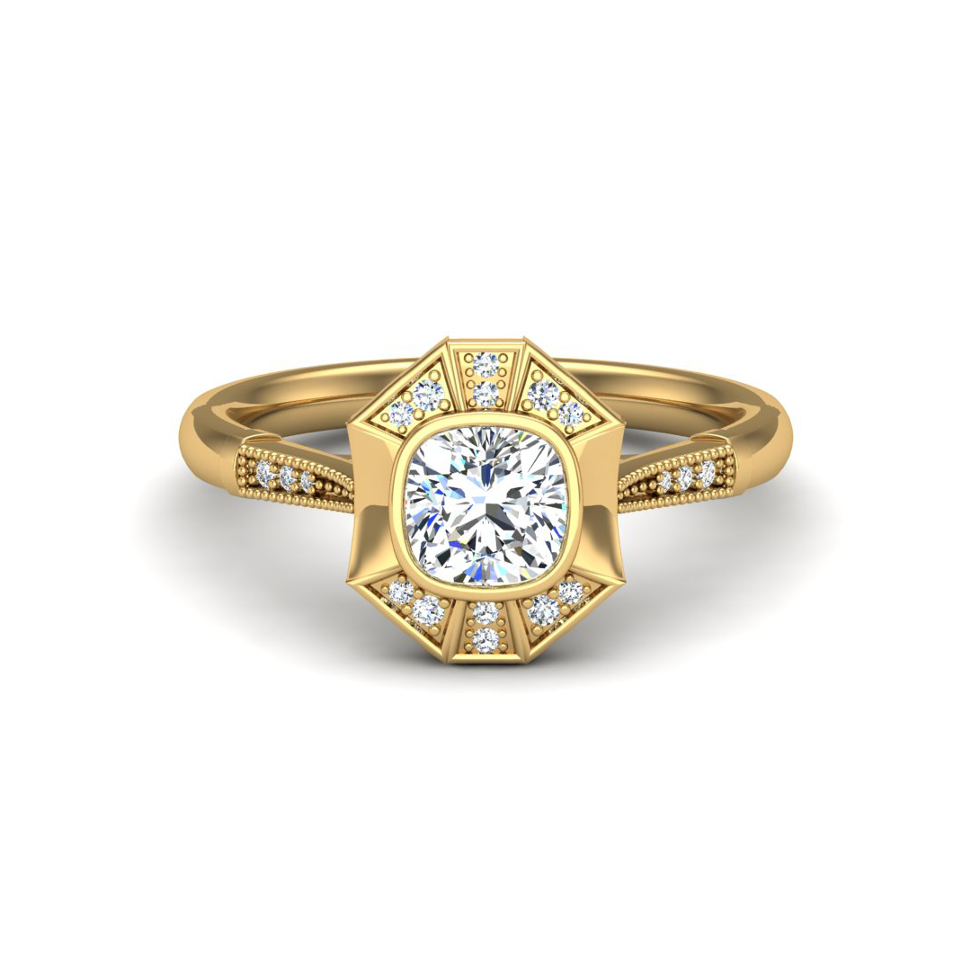 Fatima Halo Engagement Ring